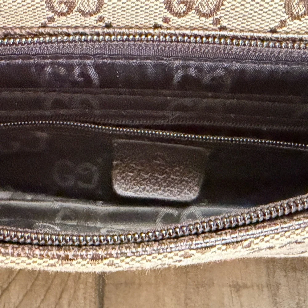 Gucci Wallet Purse Brown Beige Unisex, Vintage - Picture 8 of 12
